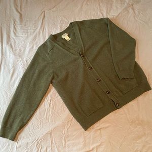 Hunter Green Vintage L.L. Bean Wool Cardigan